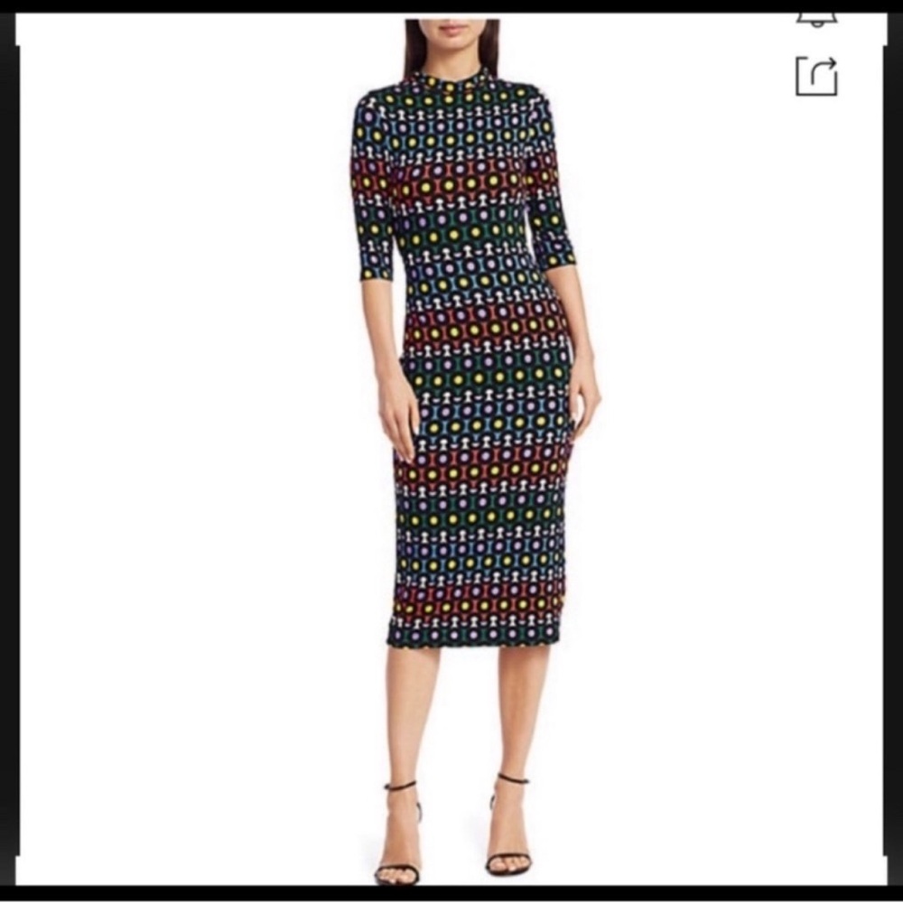 Alice and Olivia “Delora Rainbow Dot Geometric Dress" - Picture 9 of 11